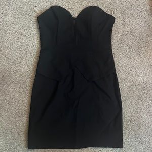 Strapless black dress